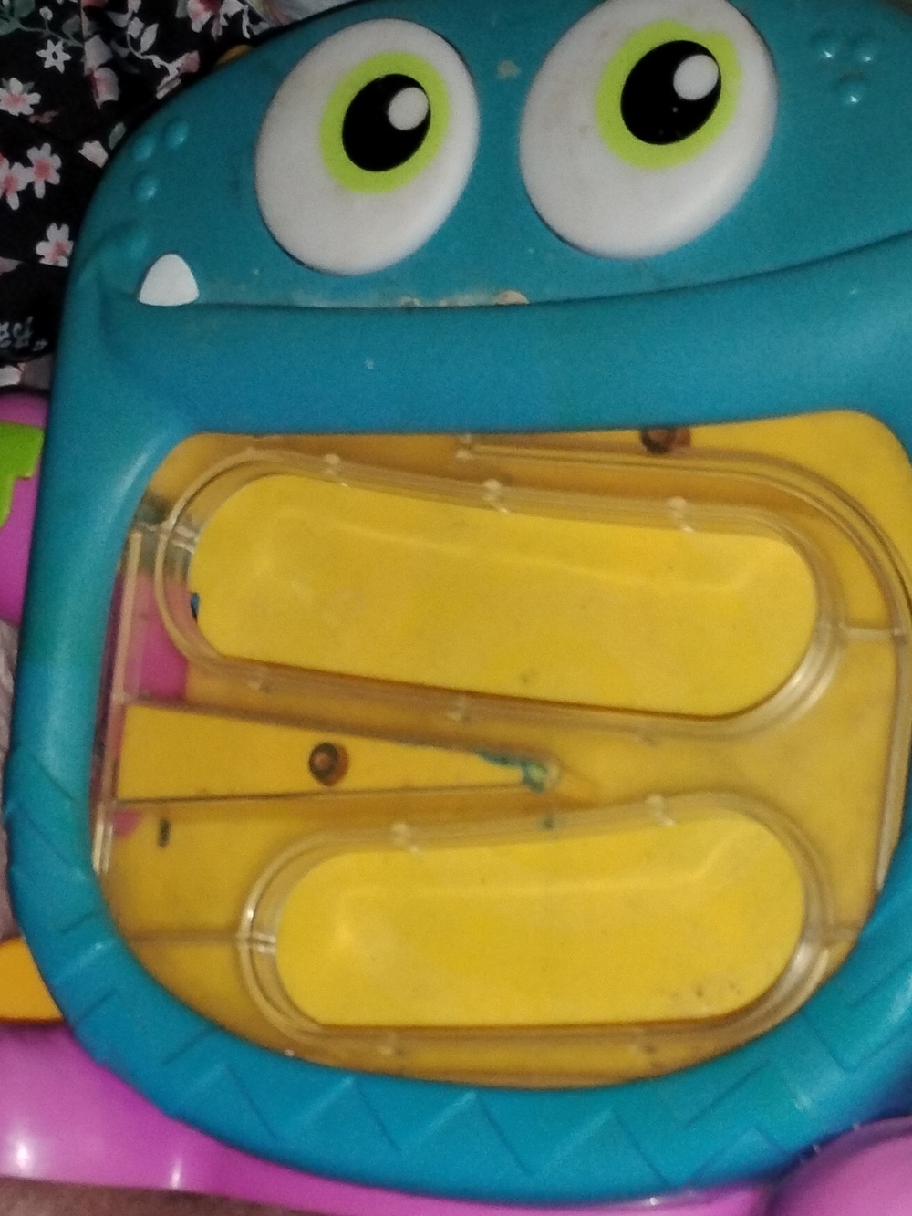 Blue and Yellow Kids Activity Toy - Cute Monster Design